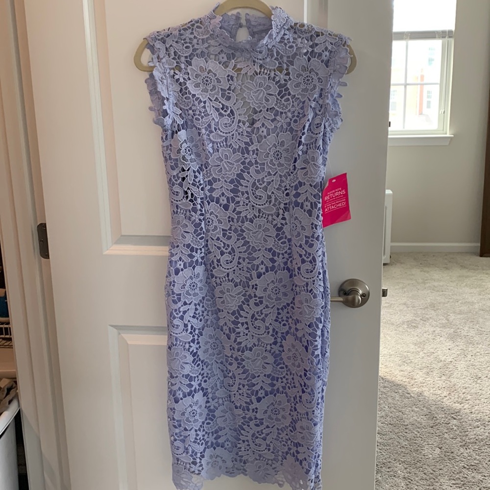 Paper Dolls Lilac Sleeveless Midi Lace Dress NWT